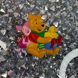 Disney Winnie the Pooh & Piglet Holiday Pin - Yellow, Pink, Red, Green, Blue